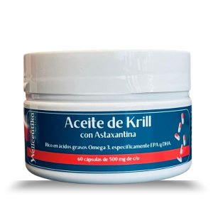 Aceite de Krill Antártico | Omega 3 y Astaxantina | 500 mg | 60 caps
