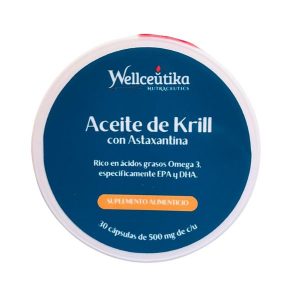 Aceite de Krill Antártico | Omega 3 y Astaxantina | 500 mg | 30 caps