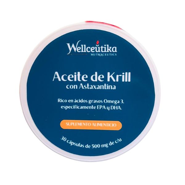 Aceite de Krill Antártico | Omega 3 y Astaxantina | 500 mg | 30 caps