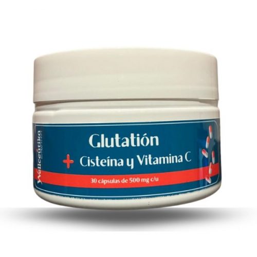 L-Glutatión + L-Cisteína + Vitamina C | Antioxidante Avanzado, Detox Celular, Anti-Edad e Inmunidad | 30 caps.