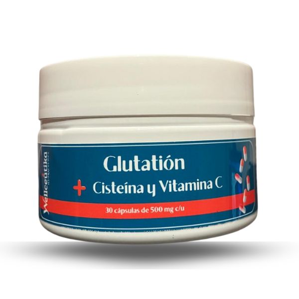 L-Glutatión + L-Cisteína + Vitamina C | Antioxidante Avanzado, Detox Celular, Anti-Edad e Inmunidad | 30 caps.