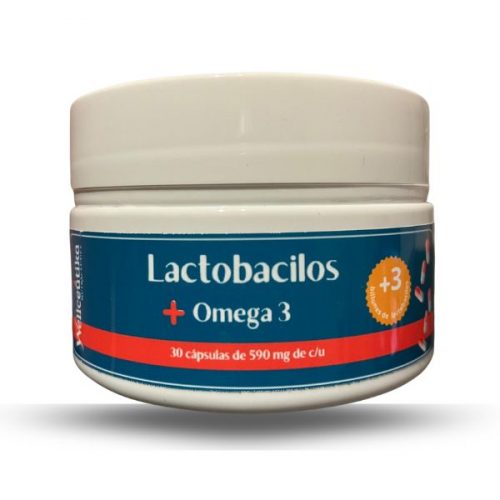 Lactobacilos con Omega 3 | + de 3 billones de UFC | 30 caps.